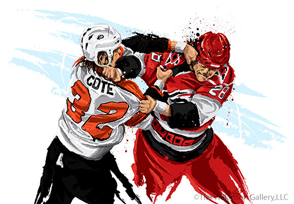 Flyers Enforcer Riley Cote by David E. Wilkinson