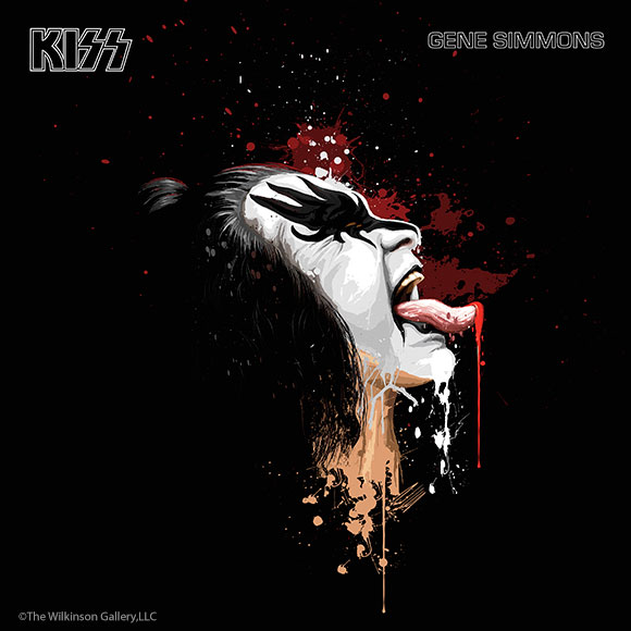 KISS Gene Simmons Art by David E. Wilkinson